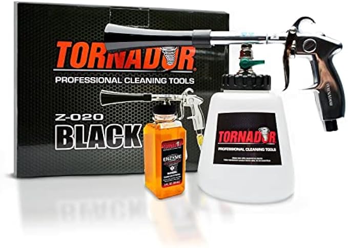 Tornador Z-020 Black Professional Cleaning Gun Starter Kit with 2oz. Enzyme Cleaner