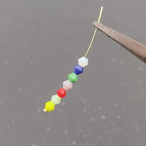 Miniatura 7 de INSPIRELLE Aproximadamente 2400 cuentas de bicona multicolor opacas de 0.157 pulgadas para hacer pulseras de joyería y pulseras de cuentas de