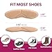 Heel Grips Liners for Loose Shoes - Welnove 4-Pair Back Shoe Inserts Pads for Heel Protect, Prevent Slip, Blisters, Rubbing, Fit Boots, Sandals, High Heels, Shoes Too Big, Men Women, Beige