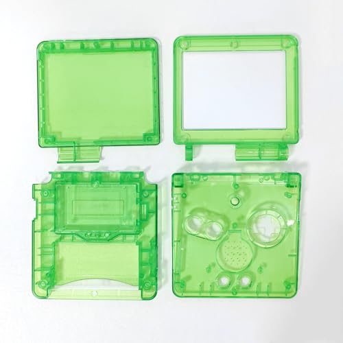 Hzxkqmil Replacement Full Shell Transparent Housing Case Cover with Buttons Screws Kit for Game Boy Advance SP GBA SP Console (Clear Green) - Image 8