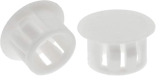 Miniatura 3 de 30 tapones de agujero blanco de 0.512 in (12 pulgadas), tapones de plástico tipo empotrado a presión en tubo de orificio de bloqueo, tapas de