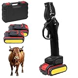 Cordless Livestock Ear Tagger, Electric Tagging Tool With Automatic Rebound, One Button Marking And Removable Battery, Rechargeable Marker For Cattle Swine And Goats black