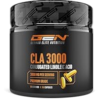 CLA 240 Kapseln mit 1000 mg - Extra hochdosiert mit 3000 mg pro Anwendung - Reine Konjugierte Linolsäure - Premium Qualität - German Elite Nutrition