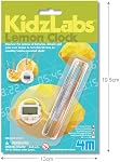 4M: KidzLabs: Lemon Clock - DIY & Experience Battery-Free Renewable Energy, Power A Digital Clock, STEM Learning Craft Activity Kit, Kids Age 5+