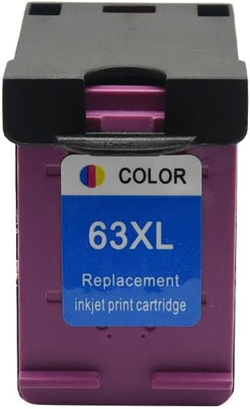 1 Set X Ink 63XL Ink Cartridges Black and Color Remanufactured Replacement with HP Officejet 4650 3830 3833 5255 5258 Envy 4520 Deskjet 1112 3637