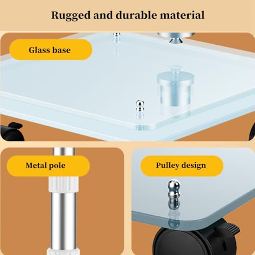 Atril para lectura con ruedas que elimina el dolor de cuello, soporte ajustable de 180° 6
