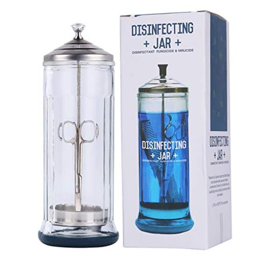 Glass Disinfectant Jar for Barbers