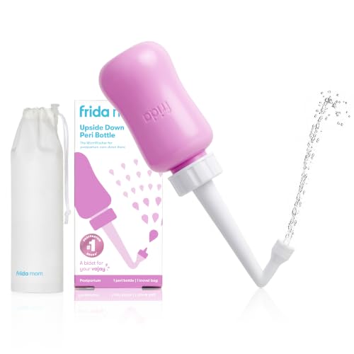 Image of Frida Mom Upside Down Peri Bottle for Postpartum Care, Portable Bidet | Perineal Cleansing and Recovery for New Moms, The Original Fridababy MomWasher, Portable & Easy Grip