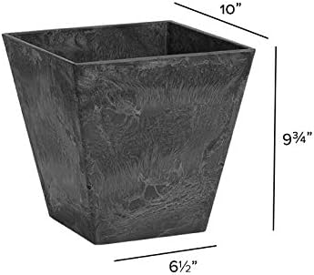 Miniatura 3 de Maceta ArtStone Ella cuadrada, Negro