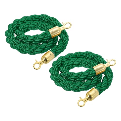 Corde poteau torsadée 1.5m vert or contre le désordre des files d'attente pack de 2