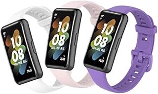 MIJOBS 3PCS Straps for Huawei Band 7 & Huawei Band 6 Replacement Straps Waterproof Silicone Strap Watch Accessories Sports Straps Compatible with Huawei Band 7, Huawei Band 6