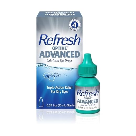 Refresh Optive Advanced Lubricant Eye Drops Artificial Tears, 0.33 fl oz (10 mL), 1 Count