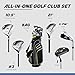 Precise M3 Men’s 14-Piece Golf Set – 460cc Driver, Wood, Hybrid, 6-PW Irons, Putter, Stand Bag, 3 Headcovers and Cover - RH - Green - Regular Size