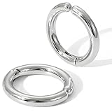 [swars] イヤリング メンズ フェイクピアス ノンホールピアス イヤーカフ 両耳用 ステンレス (シルバー, 10mm)