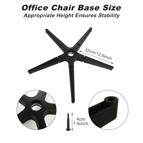 LISHINE Office Chair Base Replacement Parts Heavy Duty, Bear Capacity 2200 lbs, 28 Inch Desk Chair Base Replacement Metal, Universal Caster and Gas Cylinder Size by LISHINE - Image 2