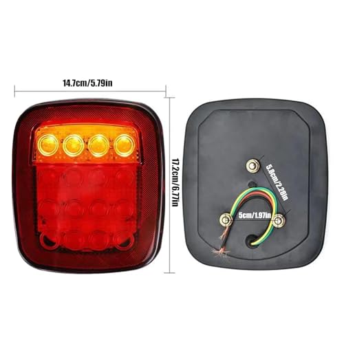 Feu stop de freinage LED étanche 12V/24V clignotant universel pour camion RV