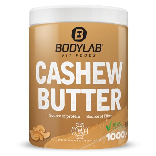 Bodylab24 100% Cashew Butter 1000g, Cashewbutter ohne Zusatzstoffe, aus gerösteten Cashewkernen, 100% vegan