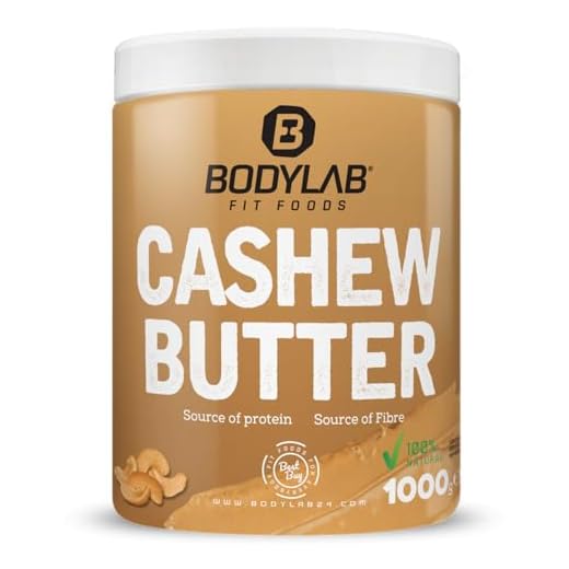 Bodylab24 100% Cashew Butter 1000g, Cashewbutter ohne Zusatzstoffe, aus gerösteten Cashewkernen, 100% vegan