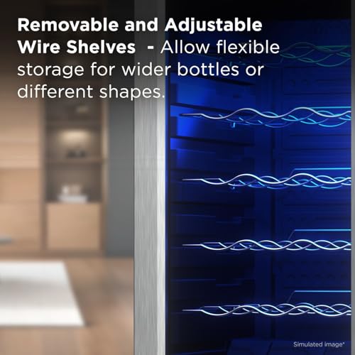 Image of TCL 18-Bottle Wine Cooler Mini Fridge with Glass Doors