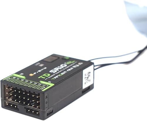 Miniatura 4 de FrSky TD SR10 Receptor de doble banda simultáneo 2.4GHz y 900MHz Estabilizador avanzado y telemetría Diseño de antena triple 10 puertos