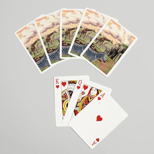 Baraja de cartas African Safari tamaño póker, 52 naipes miniatura 7