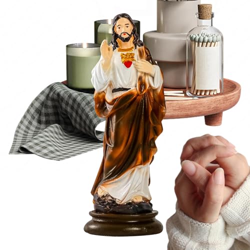 Statue de Jésus pour autel de prière à la maison ou salon chrétien - 2