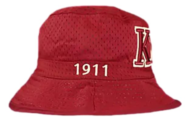 Kappa Alpha Psi Big Letter Mens Floppy Bucket Mesh Hat [Crimson Red - 60 cm]