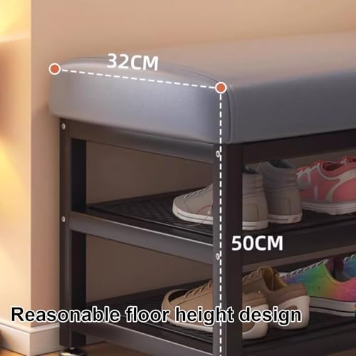 Banc à chaussures 60 cm avec siège escamotable pour optimiser l'entrée - 6