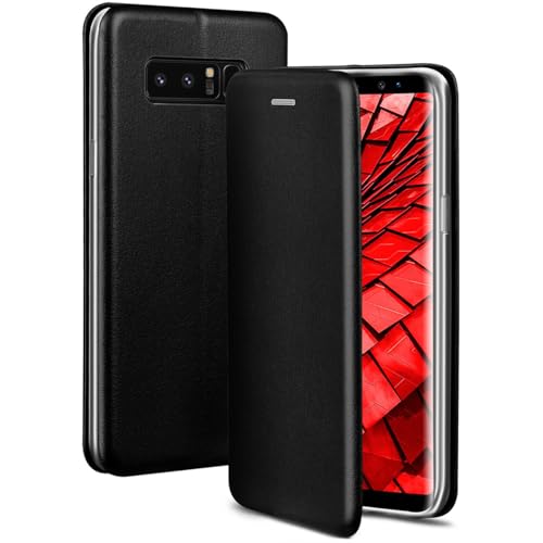 Étui cuir synthétique Samsung Note 8 ONEFLOW noir à rabat fin