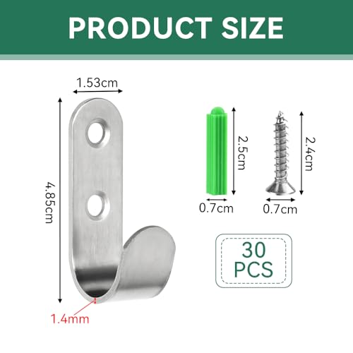 Zuxbolf 30 Stück Planenhaken Netzhaken Edelstahl Rostfrei 2 Loch Befestigungshaken Komplettset mit 60 Schrauben & Dübeln Abspannhaken Planenbügel für Anhänger LKW Schiff Auto Ladungssicherung Plane