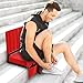 Besunbar 1pcs Stadium Seat for Bleachers with Back Support and Wide Padded Cushion Stadium Chair - Includes Shoulder Strap and Cup Holder, Red