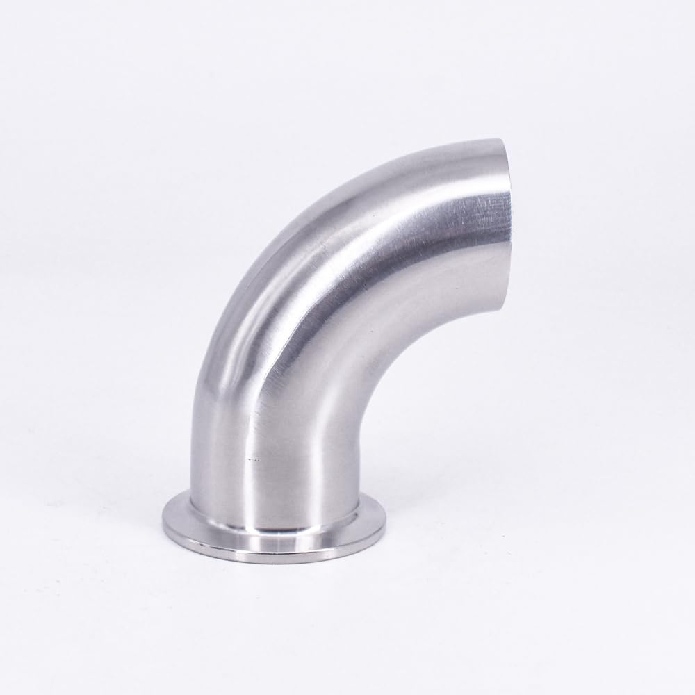 Conector de acero inoxidable, soldadura a tope de diámetro exterior de tubería, soldadura a tope de diámetro exterior de 12,7-108 mm x 1,5" 2" - 4" triple abrazadera codo de 90 grados SUS304 accesorio