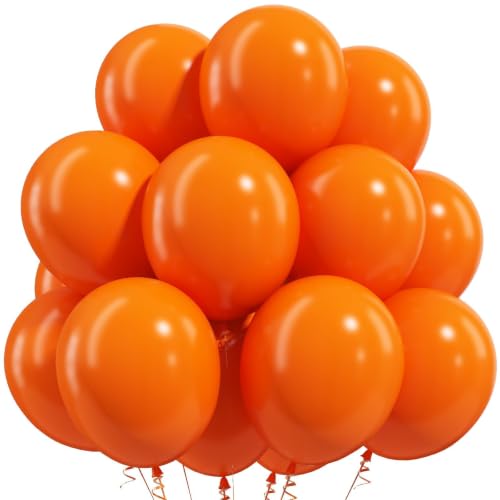 Image of Togvu Orange Balloons, 50Pack 12 Inch Matte Orange Latex Party Balloons