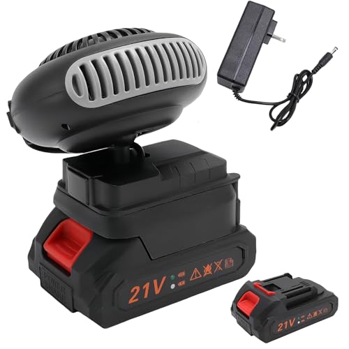 Rechargeable Portable Heater, Battery Operated Space Heater with Anti Tilt Design, 1500mAh Fast Long Lasting Heating, Safe for Cars/Office/Indoor/Golf Cart (WIth1 Battery)