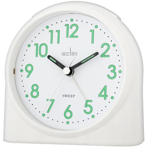 Bentima Acctim Reloj con Alarma de plástico, Color Blanco