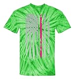 Mens Thin Pink Line - American Flag T-shirt
