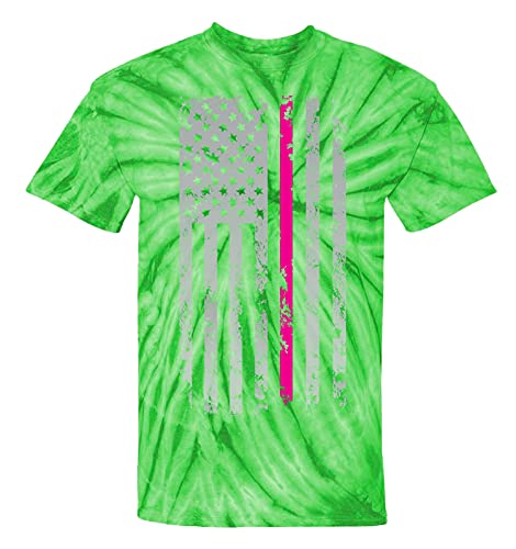 Haase Unlimited Pink Line Silver American Flag - Breast Cancer Men's T-Shirt