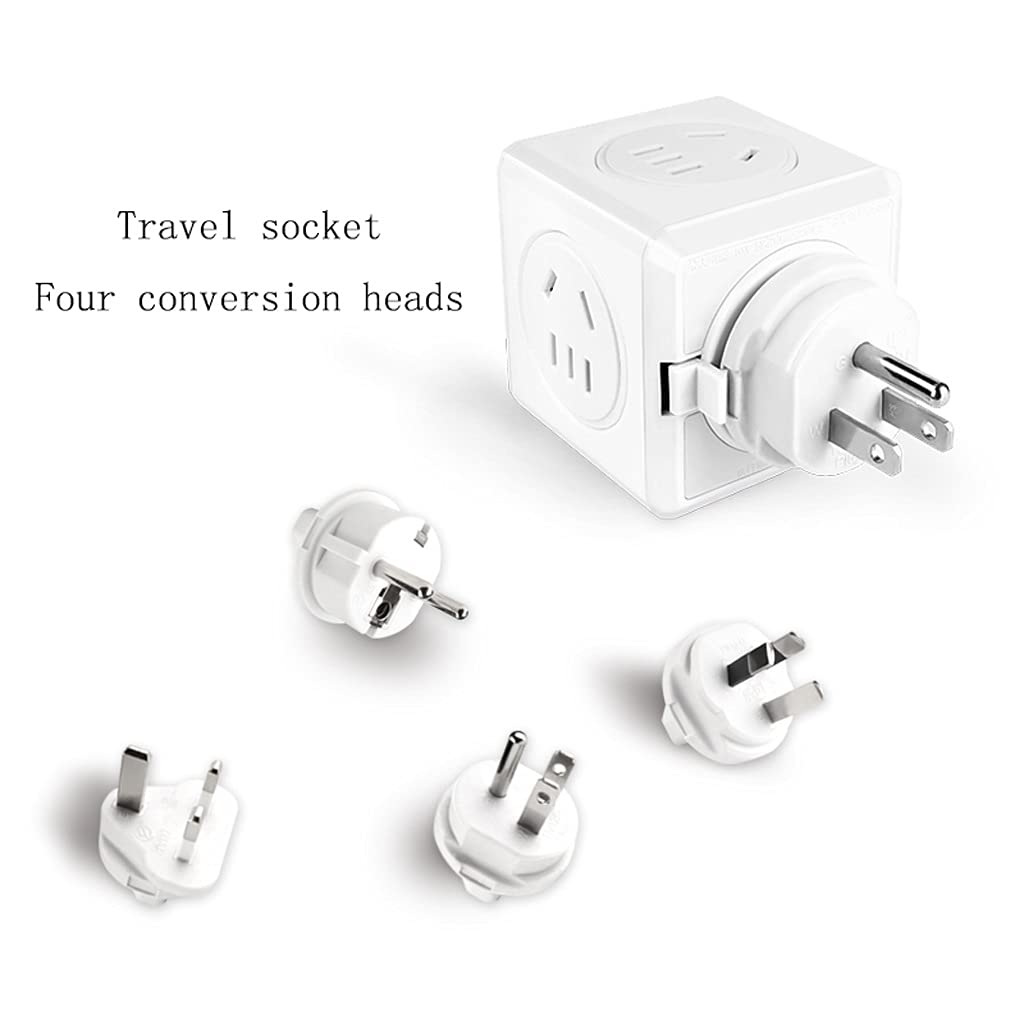 Adattatore a Spina da Viaggio Internazionale, Adattatore Universale International Travel Power Adapter, Presa di conversione di Ricarica Internazionale di Viaggio Portatile