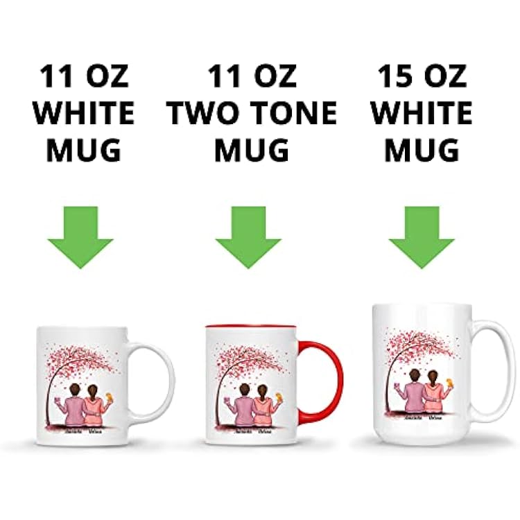 GOSSBY Personalized Custom Mug (1 Daughter) Mother and Daughter from the start. Best friends forever from the heart Personalized Gift for Mom from Daughter, Custom Mother's Day Coffee Mug, Mothers Day
