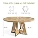 LITTLE TREE Round Dining Table for 4-6 People, 47 Inches Dining Room Table with Wooden Pedestal Base, Circle Kitchen Tables for Dining Room, Kitchen, Living Room, Oak