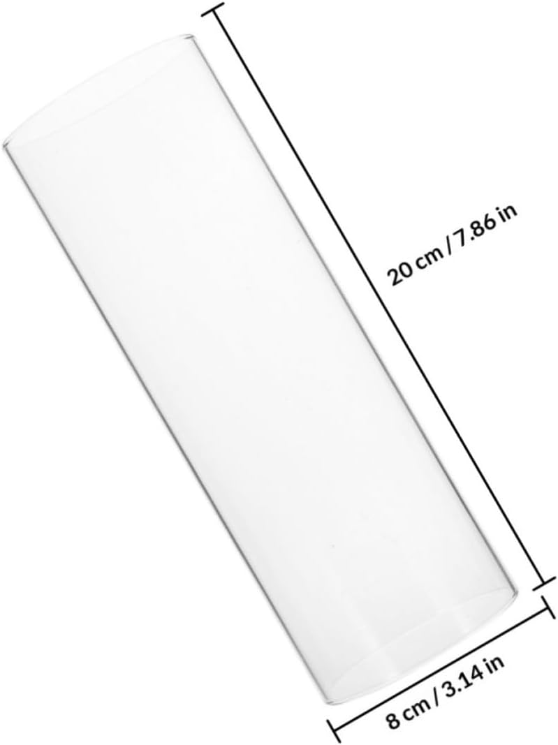 Glass Hurricane Candle Shade Cover for Bottomless Cylinder Holders
