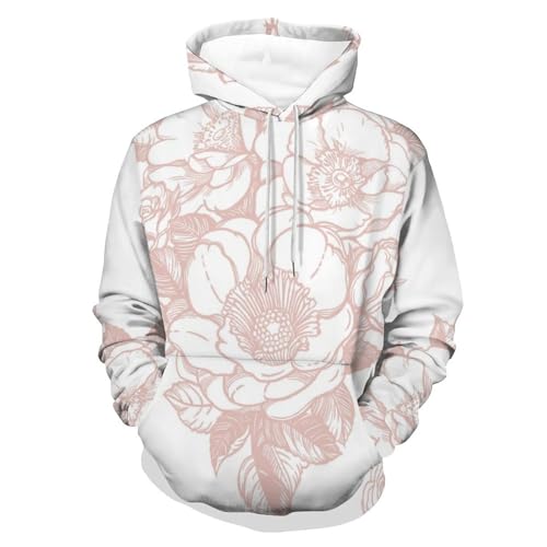 Hoodie Fleur Brune Sweats À Capuche Finition Soignée Pull Unisexe S