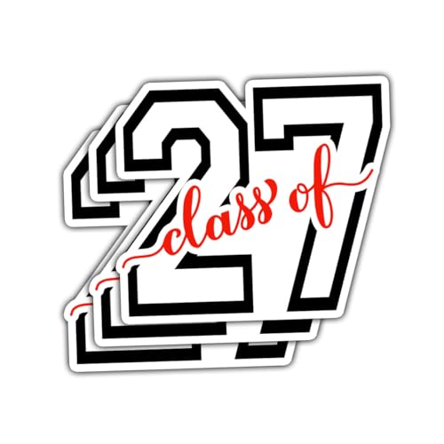 3 Pcs Class of 2027 Stickers, Class of 2027 Decorations, Graduation 2027, 2027 Senior- Stickers for Laptop Water Bottle Phone Car Window Helmet