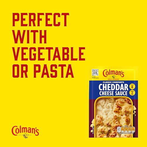 Colman's Classic Comforts Cheddar Cheese Sauce Meal Maker perfect with vegetables and pasta quick to prepare sauce mix 40 g