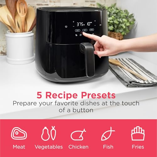 Image of Frigidaire 3 in 1 Air Fryer - 5.3 Qt Capacity - 5 Preprogrammed Recipes, Black