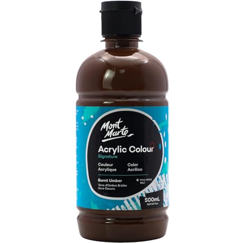 Mont Marte Signature Black Acrylic Paint 16.9oz 500ml Semi-Matte Finish Suitable for Canvas Wood Fabric Leather Cardboard Paper MDF and Crafts product thumbnail 10