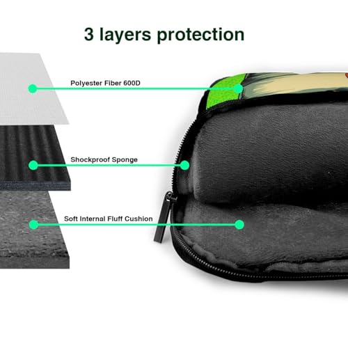 Maletín para laptop impermeable 14 pulgadas con asa y correa miniatura 4