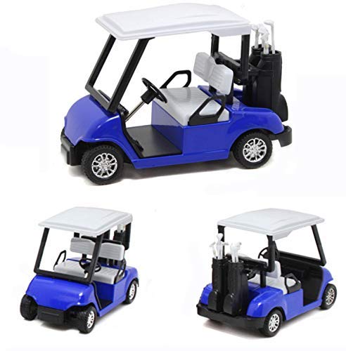6 Pack: Diecast Golf Carts Toy With Clubs, Alloy Metal Mini Model 1:20 Scale Golfcart Pullback Vehicles For Golfing Themed Office Desk Decor, Birthday Party Cake Decorations (4.75 Inches) #TOP2