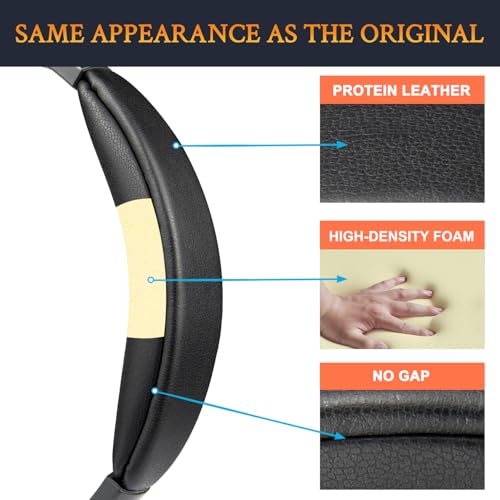 Image of SOULWIT Earpads Cushions + Headband Pad, Replacement Kit for Bose QuietComfort 3 (QC3) Headphones (Do Not Fit OE1) - Black