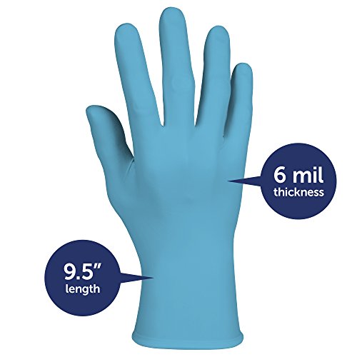 Image of Kleenguard G10 Blue Nitrile Gloves (57371), Small (Sml.), Powder-Free, 6 Mil, Ambidextrous, Thin Mil, 100 Gloves / Box, 10 Boxes / Case